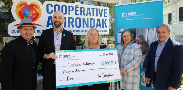 Remise d’un don de 2 000 $ à la Coopérative Adirondak